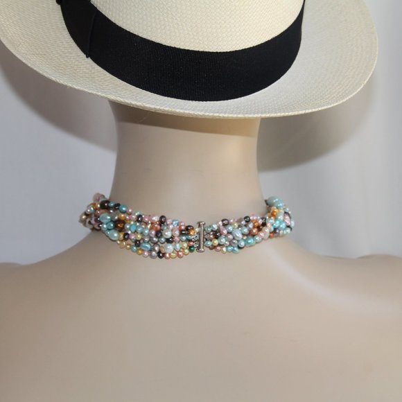 Sterling Silver 7-Strand Pearl Necklace - Picture 8 of 14